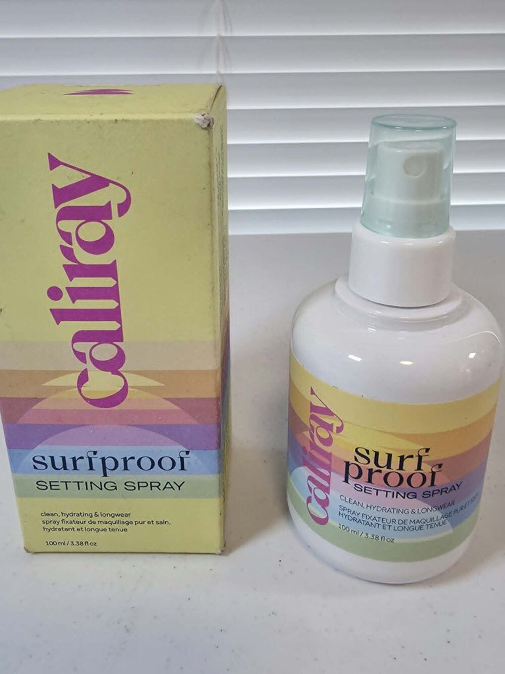 CALIRAY SETTING SPRAY SURFPROOF CLEAN HYDRATING 3.38 fl. oz. NEW